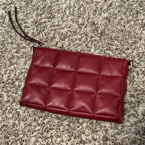 All Saints Eve Quilt Crossbody Bag Red (missing strap)